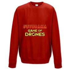 Свитшот с принтом Футурама Игра Дронов - XS красный