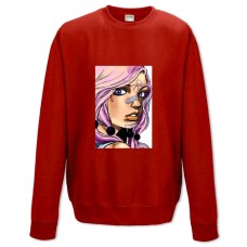 Свитшот с принтом Джоджо Девочка - XS красный