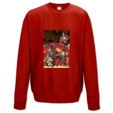 Sweatshort with Print The Simpsons Halloween Edition - XS  red