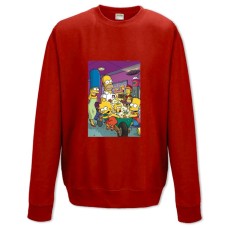 Sweatshort with Print The Simpsons Cinema Family - XS  red
