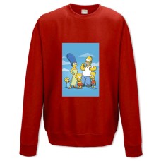 Sweatshort with Print The Simpsons All Family - XS  red