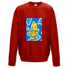 Sweatshort with Print The Simpsons Meditation Bart - XS  red