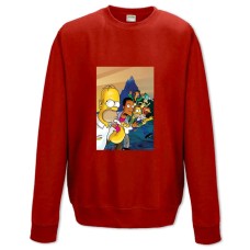 Sweatshort with Print The Simpsons Main Characters - XS  red