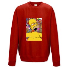 Sweatshort with Print The Simpsons Homer With Food - XS  red