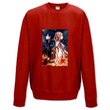 Sweatshort with Print Sword Art Online Kirito And Asuna - XS  red