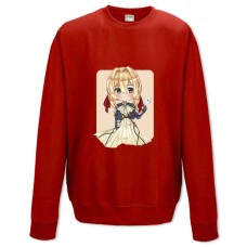 Sweatshort with Print Violet Evergarden Cute Girl - XS  red