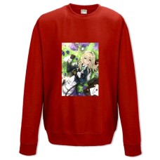 Sweatshort with Print Violet Evergarden Sad Girl - XS  red