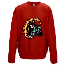 Sweatshort with Print Demon Slayer Kimetsu No Yaiba Tanjirou Kamado - XS  red