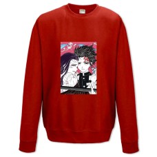 Sweatshort with Print Demon Slayer Kimetsu No Yaiba Art - XS  red