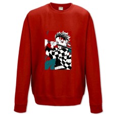 Sweatshort with Print Demon Slayer Kimetsu No Yaiba Tanjirou Kamado Art - XS  red