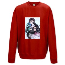 Sweatshort with Print Demon Slayer Kimetsu No Yaiba Nezuko Kamado With Tanjirou - XS  red