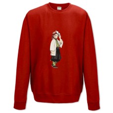 Sweatshort with Print Demon Slayer Kimetsu No Yaiba Hero Girl - XS  red