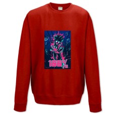 Свитшот с принтом Моб Психо 100 Арт - XS красный