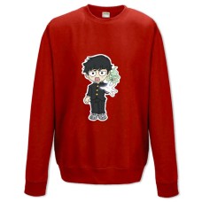 Свитшот с принтом Моб Психо 100 Герой - XS красный