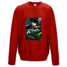 Свитшот с принтом Последний Серафим Юичиро Хякуя Герой - XS красный