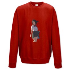 Sweatshort with Print Your Name Mitsuha Miyamizu - XS  red