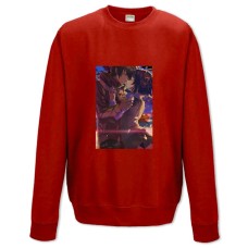 Sweatshort with Print Your Name Kissing Heroes - XS  red