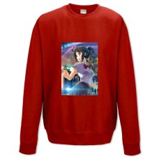 Sweatshort with Print Your Name Mitsuha - XS  red