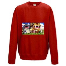 Sweatshort with Print Tonari No Totoro Monsters - XS  red