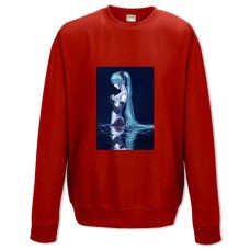 Свитшот с принтом Мику Хацунэ Девушка - XS красный