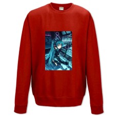 Свитшот с принтом Мику Хацунэ Музыка - XS красный