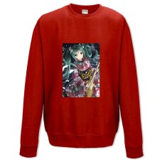 Свитшот с принтом Мику Хацунэ Гитара - XS красный
