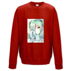Свитшот с принтом Мику Хацунэ Стекло - XS красный