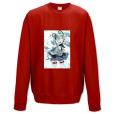 Свитшот с принтом Мику Хацунэ Арт - XS красный