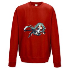 Свитшот с принтом Мику Хацунэ Прекрасная Девушка - XS красный