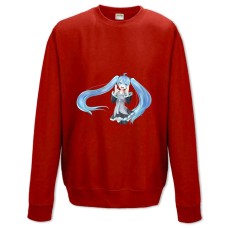 Свитшот с принтом Мику Хацунэ Счастливая Героиня - XS красный