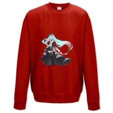 Свитшот с принтом Мику Хацунэ Музыка Девушка - XS красный