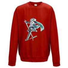 Свитшот с принтом Мику Хацунэ Танец - XS красный