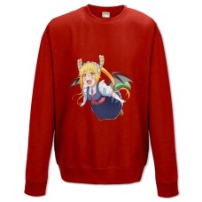 Свитшот с принтом Кобаяши И Её Горничная-Дракон Тору Герой - XS красный
