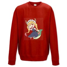 Світшот з принтом Кобаяші І Її Покоївка-Дракон Дракон Тору - XS червоний