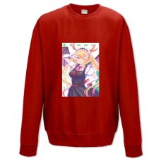 Свитшот с принтом Кобаяши И Её Горничная-Дракон Тору Принт - XS красный