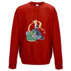 Свитшот с принтом Кобаяши И Её Горничная-Дракон Тору Дракон Герой - XS красный