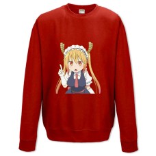 Світшот з принтом Кобаяші І Її Покоївка-Дракон Забавна Тору - XS червоний