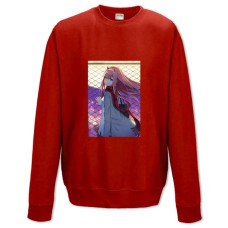 Sweatshort with Print Darling In The Franxx Perfect Zero Two - XS  red