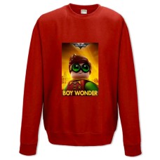 Свитшот с принтом Лего Робин Мальчик Удивление - XS красный