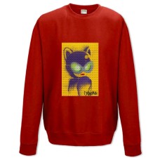 Світшот з принтом Лего Жінка Кішка - XS червоний