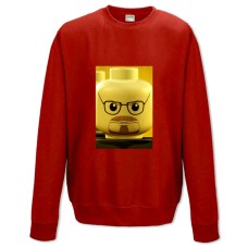 Свитшот с принтом Лего Хайзенберг - XS красный