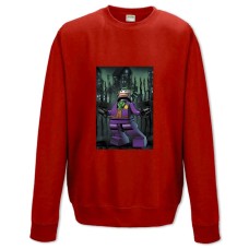 Світшот з принтом Лего Джокер Арт - XS червоний