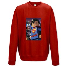 Свитшот с принтом Лего Супермен - XS красный