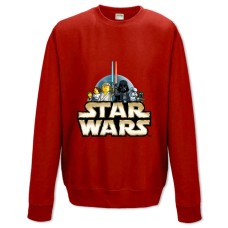 Світшот з принтом Лего Зоряні Війни Логотип - XS червоний