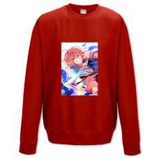 Sweatshort with Print Beyond The Boundary Kuriyama Mirai Hero - XS  red