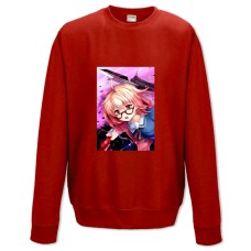 Sweatshort with Print Beyond The Boundary Kuriyama Mirai Girl - XS  red