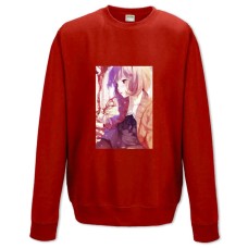Sweatshort with Print Beyond The Boundary Girl Kuriyama Mirai - XS  red
