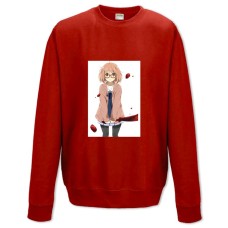 Sweatshort with Print Beyond The Boundary Funny Kuriyama Mirai - XS  red