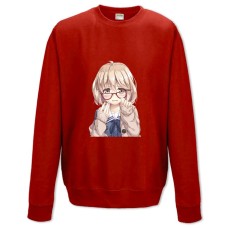 Sweatshort with Print Beyond The Boundary Crying Kuriyama Mirai - XS  red