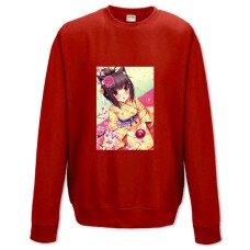 Свитшот с принтом Неко Пара Кошачий Рай Чоколла Неко - XS красный